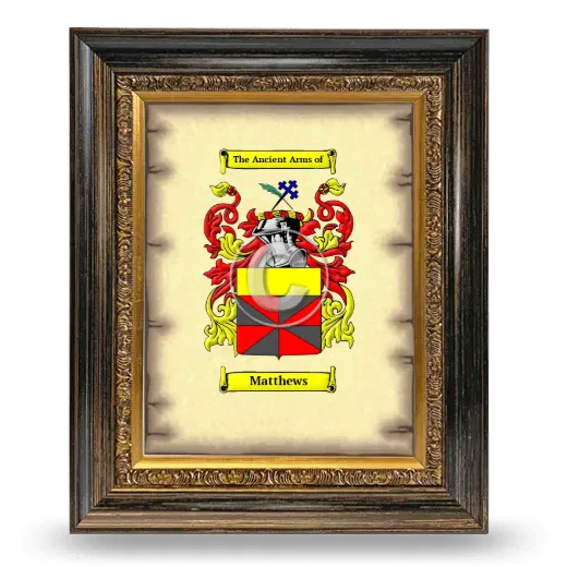 Matthews Coat of Arms Framed - Heirloom