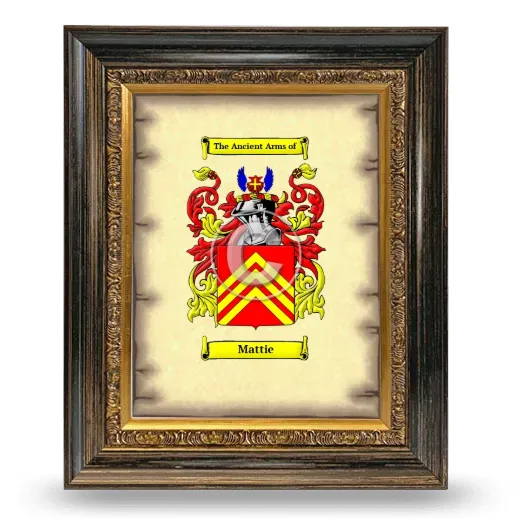 Mattie Coat of Arms Framed - Heirloom