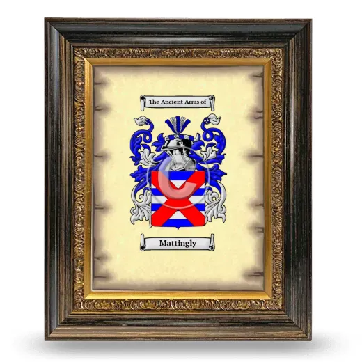 Mattingly Coat of Arms Framed - Heirloom