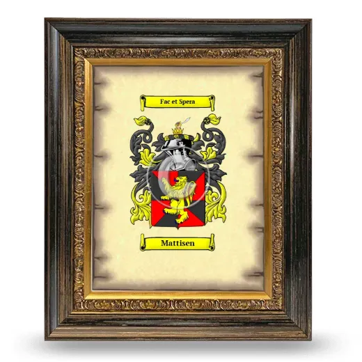 Mattisen Coat of Arms Framed - Heirloom