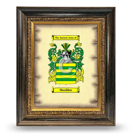 Mauldon Coat of Arms Framed - Heirloom