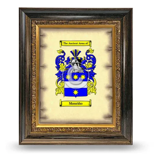 Mauriño Coat of Arms Framed - Heirloom