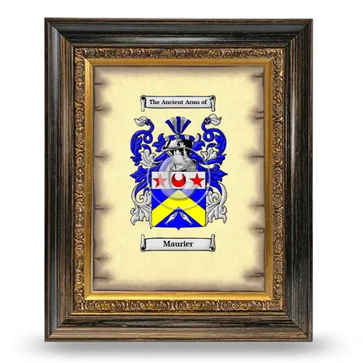 Maurier Coat of Arms Framed - Heirloom