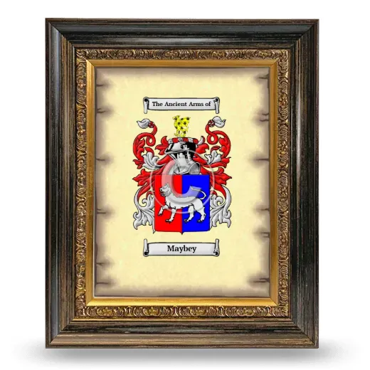 Maybey Coat of Arms Framed - Heirloom