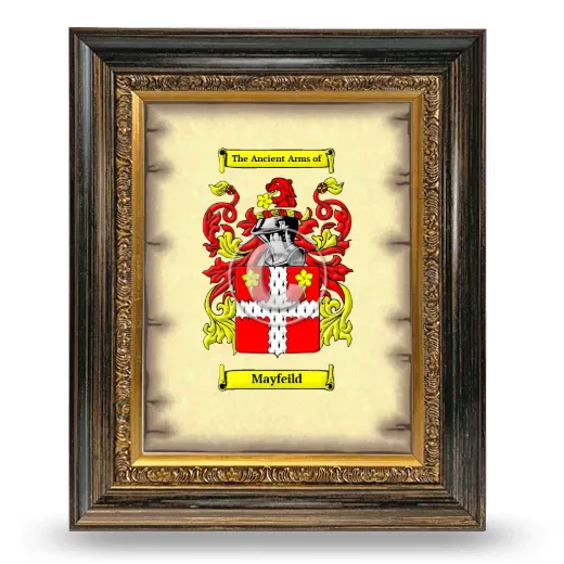 Mayfeild Coat of Arms Framed - Heirloom