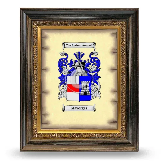 Mayorgas Coat of Arms Framed - Heirloom