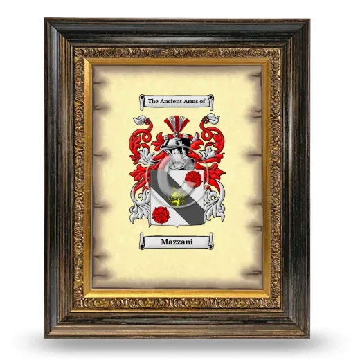 Mazzani Coat of Arms Framed - Heirloom