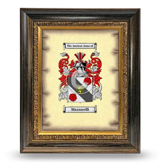 Mazzarelli Coat of Arms Framed - Heirloom