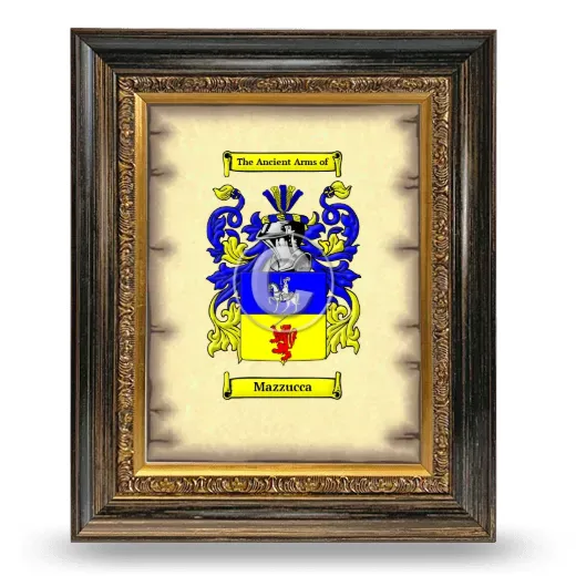 Mazzucca Coat of Arms Framed - Heirloom