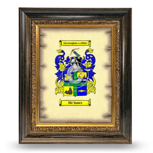 Mc'innes Coat of Arms Framed - Heirloom