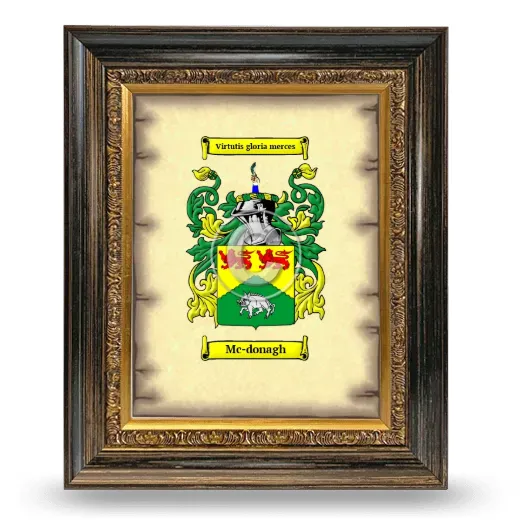 Mc-donagh Coat of Arms Framed - Heirloom