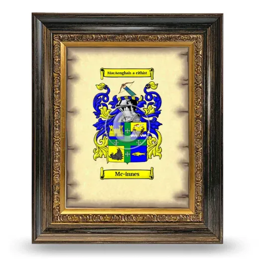 Mc-innes Coat of Arms Framed - Heirloom