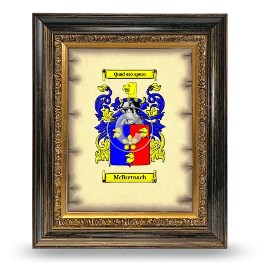 McBretnach Coat of Arms Framed - Heirloom