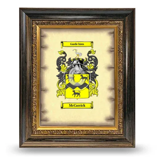 McCarrick Coat of Arms Framed - Heirloom