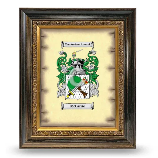 McCarrie Coat of Arms Framed - Heirloom