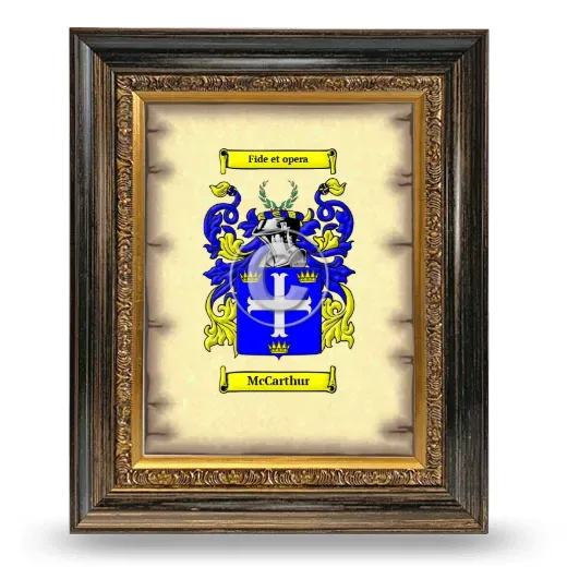 McCarthur Coat of Arms Framed - Heirloom