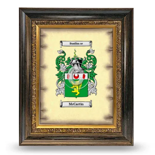 McCartin Coat of Arms Framed - Heirloom