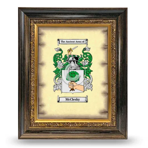 McClesky Coat of Arms Framed - Heirloom