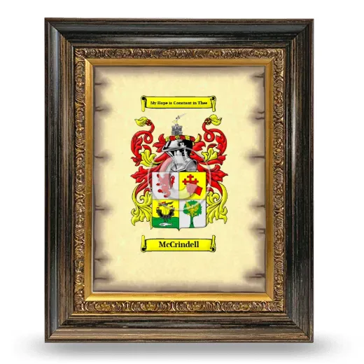 McCrindell Coat of Arms Framed - Heirloom