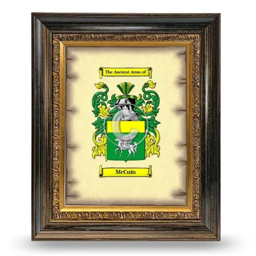 McCuin Coat of Arms Framed - Heirloom