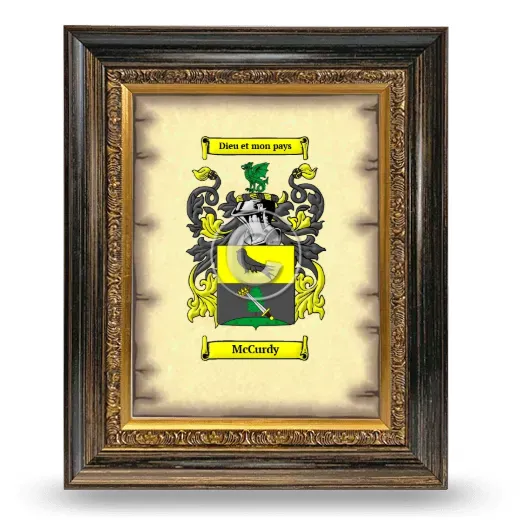 McCurdy Coat of Arms Framed - Heirloom