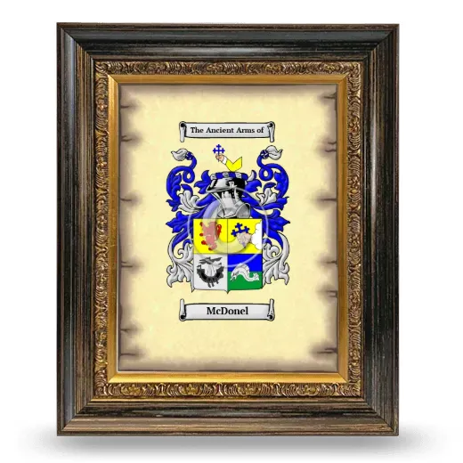 McDonel Coat of Arms Framed - Heirloom