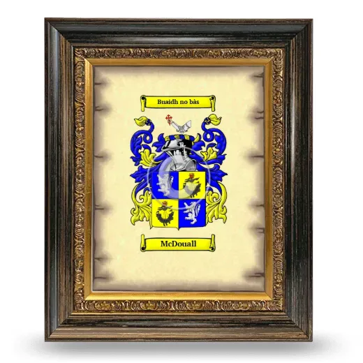 McDouall Coat of Arms Framed - Heirloom