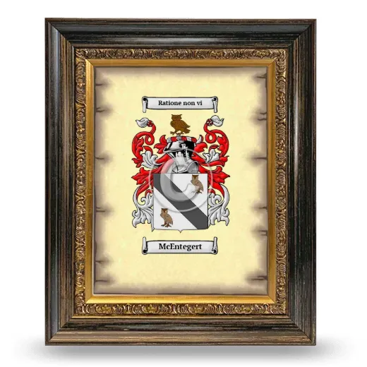 McEntegert Coat of Arms Framed - Heirloom
