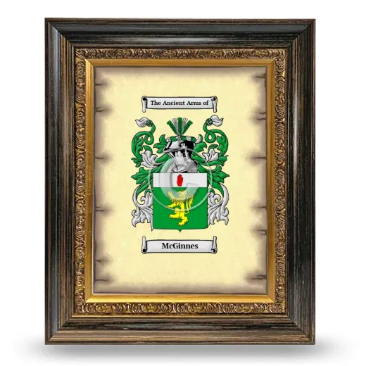 McGinnes Coat of Arms Framed - Heirloom
