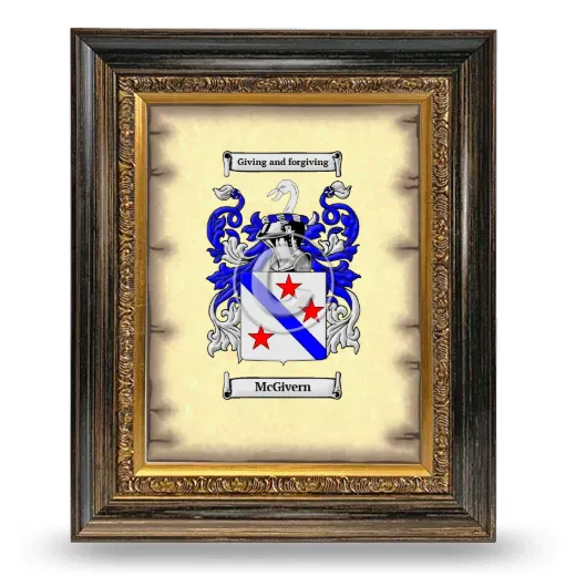 McGivern Coat of Arms Framed - Heirloom