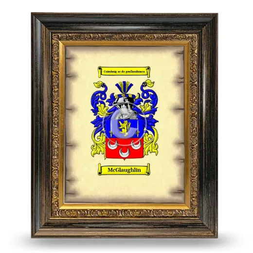 McGlaughlin Coat of Arms Framed - Heirloom
