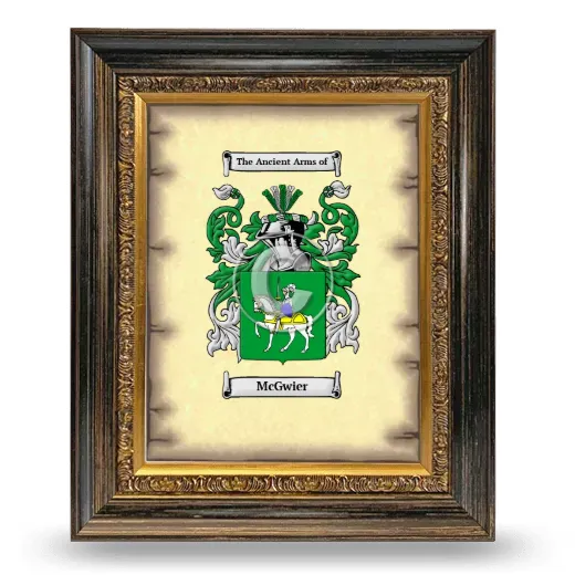 McGwier Coat of Arms Framed - Heirloom