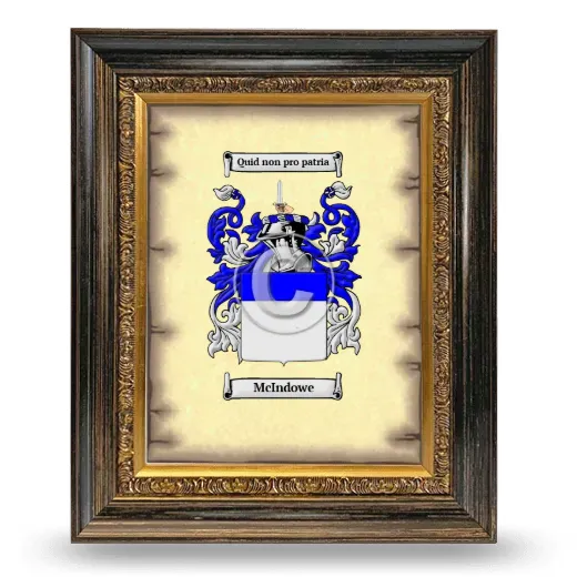 McIndowe Coat of Arms Framed - Heirloom