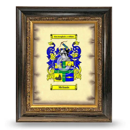 McInnis Coat of Arms Framed - Heirloom