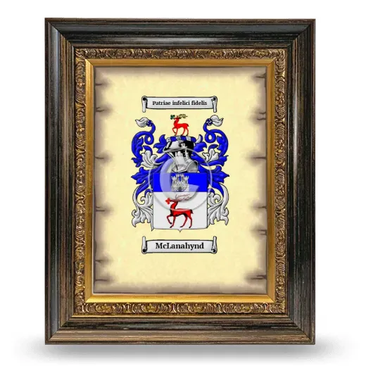 McLanahynd Coat of Arms Framed - Heirloom