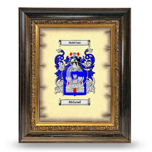 McLeod Coat of Arms Framed - Heirloom