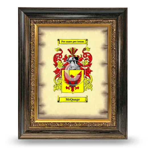 McQuage Coat of Arms Framed - Heirloom