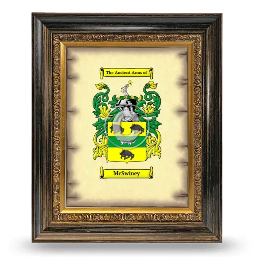 McSwiney Coat of Arms Framed - Heirloom