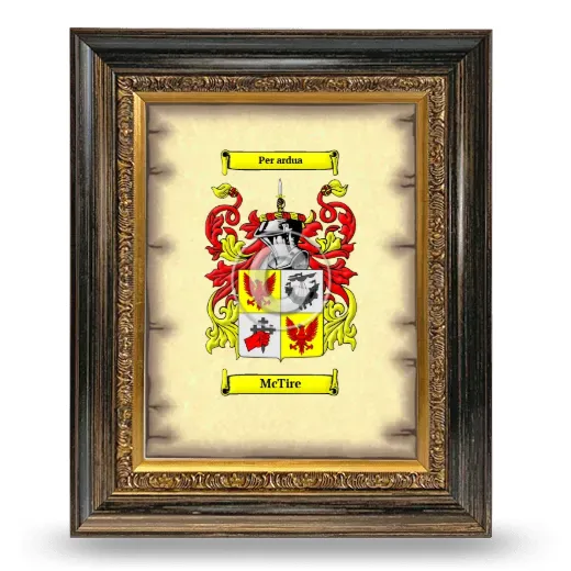 McTire Coat of Arms Framed - Heirloom