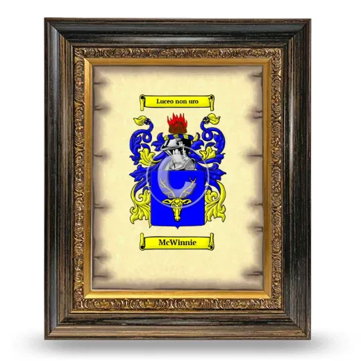 McWinnie Coat of Arms Framed - Heirloom