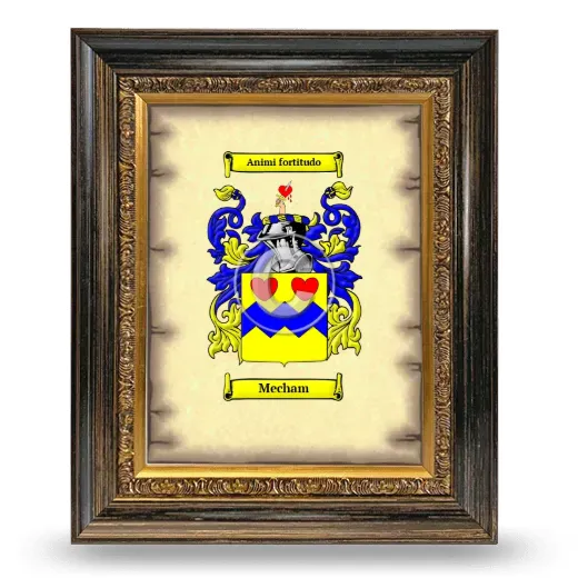 Mecham Coat of Arms Framed - Heirloom