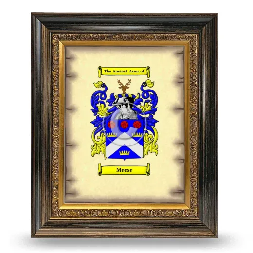 Meese Coat of Arms Framed - Heirloom