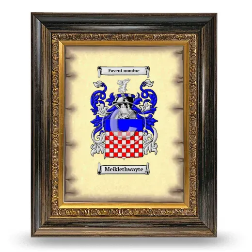 Meiklethwayte Coat of Arms Framed - Heirloom