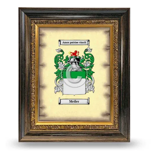 Meiler Coat of Arms Framed - Heirloom