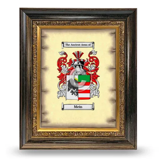 Mein Coat of Arms Framed - Heirloom