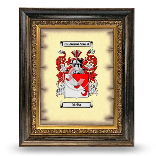 Melia Coat of Arms Framed - Heirloom