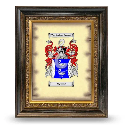 Mellish Coat of Arms Framed - Heirloom