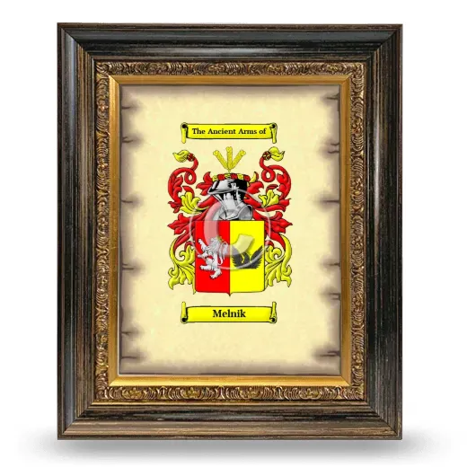 Melnik Coat of Arms Framed - Heirloom