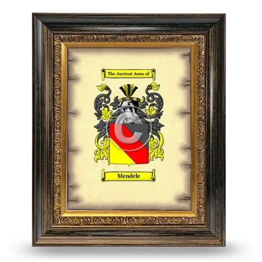 Mendele Coat of Arms Framed - Heirloom