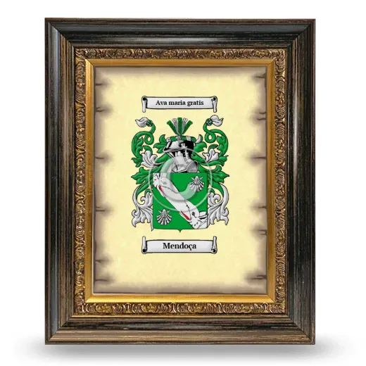 Mendoça Coat of Arms Framed - Heirloom
